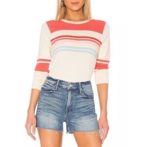 Mother half and half koozie pullover in rainbows Small